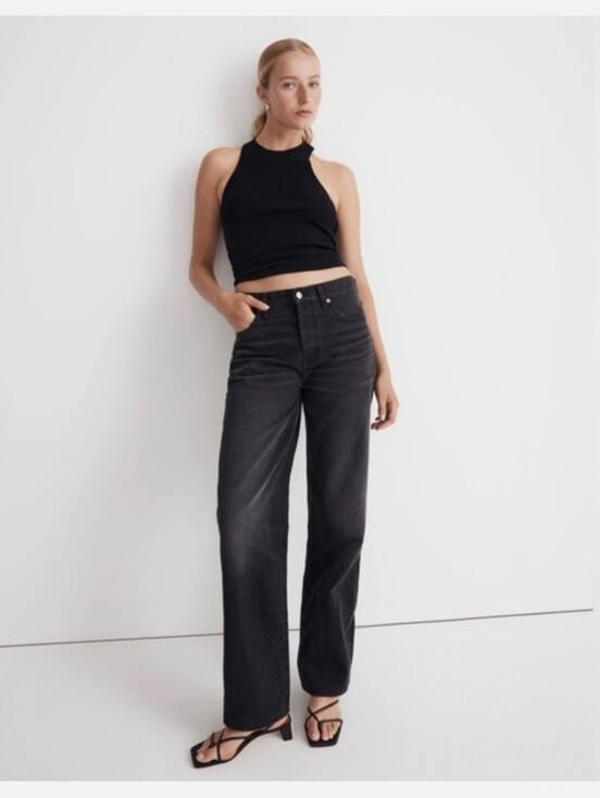 Madewell Denim - Madewell Low Slung Straight Jeans Kent Wash Size 29